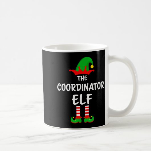 The Coordinator Elf Matching Family Christmas コーヒーマグカップ (右)