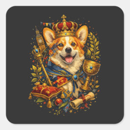 The Corgi King スクエアシール