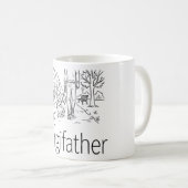 The Corgifather - Funny Corgi Dad Dog Walker コーヒーマグカップ (正面右)