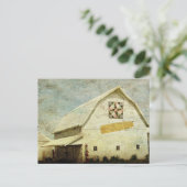 The Corn Barn Washington County Iowa Retro Crackle ポストカード (スタンド正面)