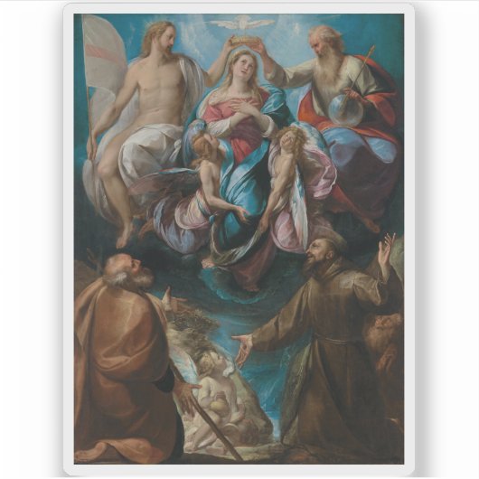 The Coronation of the Virgin with Joseph&Francis シール (正面)