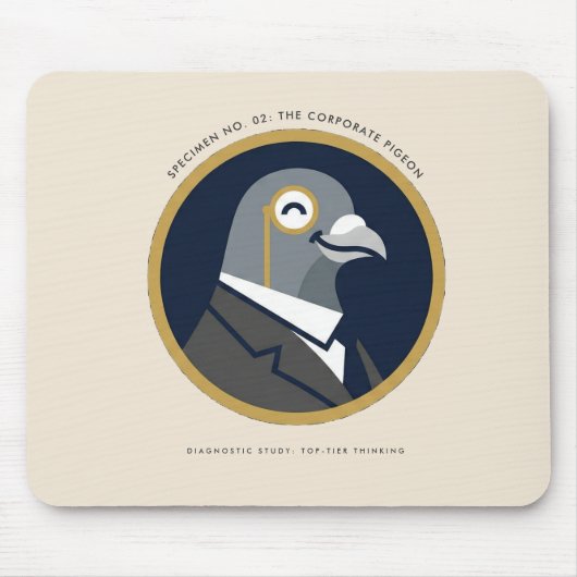 The Corporate Pigeon: Monocle Specimen No. 02 Mous マウスパッド (正面)