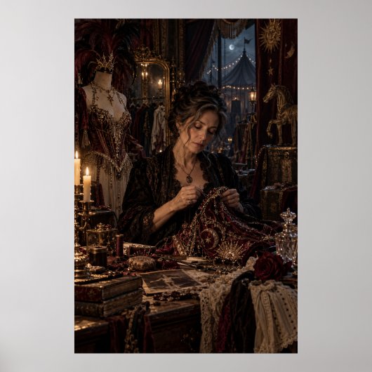 The Costume Keeper | Gothic Circus Fine Art Poster ポスター (正面)