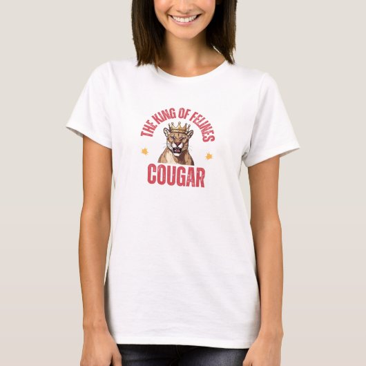 the cougar with a crown tシャツ (正面)