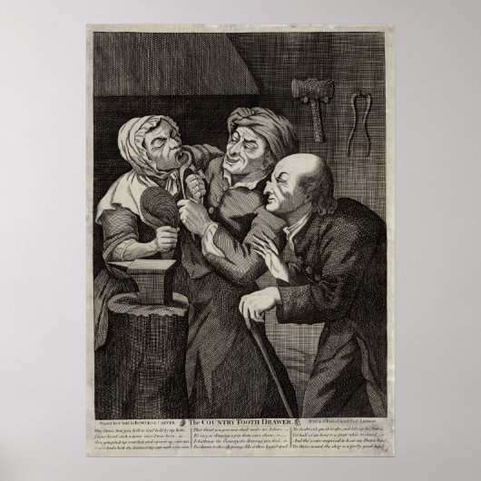 The Country Tooth Drawer Antique Dentist ポスター (正面)