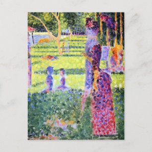 The Couple by Georges Seurat, Vintage Pointillism ポストカード