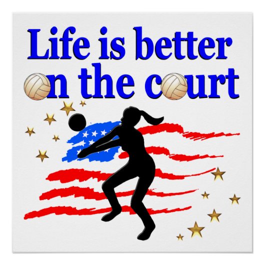 THE COURT USA VOLLEYBALLデザイン ポスター (正面)
