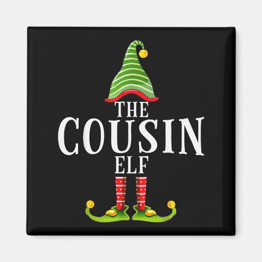 The Cousin Elf Funny Matching Pajama Xmas  マグネット (正面)