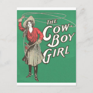 The Cow Boy Girl -ヴィンテージ ポストカード