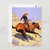 The Cowboy Western Art by Frederic Remington ポストカード (正面/裏面)