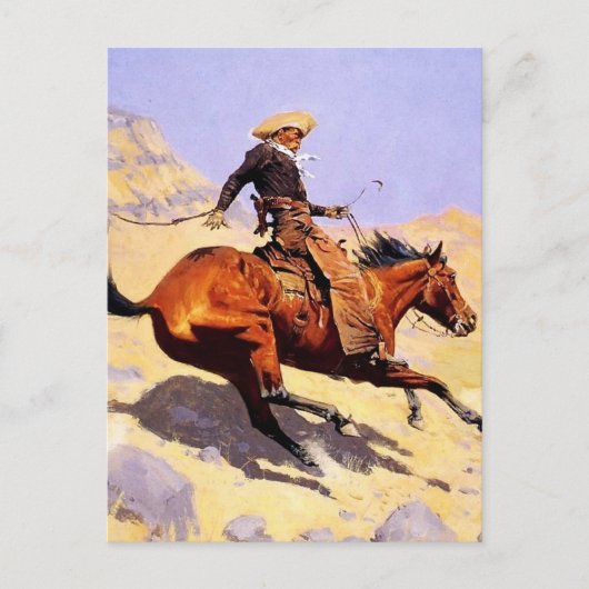 The Cowboy Western Art by Frederic Remington ポストカード (正面)