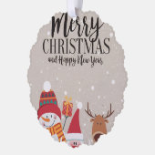 The Cozy Critters Personalized Holiday Tag オーナメントカード (左)