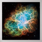 The Crab Nebula (Hubble Telescope) ポスター (正面)
