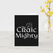 The Craic Is Might キュートなアイルランドのセントパトリックデー カード (黄色い花)