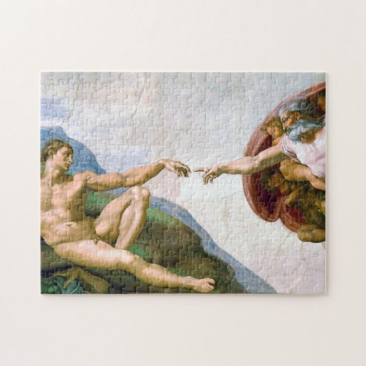 The Creation of Adam, Michelangelo, 1508-1512 ジグソーパズル (横)