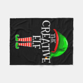 The Creative Elf Family Matching Group Christmas  フリースブランケット (正面(横))