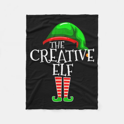 The Creative Elf Family Matching Group Christmas  フリースブランケット (正面)
