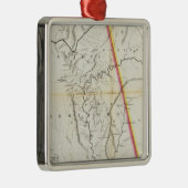 The Creekのインディアン間の戦争の座席の地図 メタルオーナメント (右)