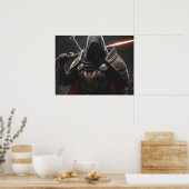 The Crimson Oathbreaker| Fantasy Warrior Poster ポスター (キッチン)