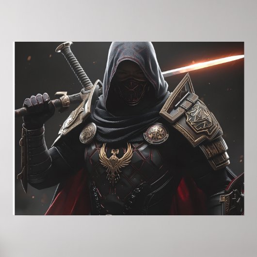 The Crimson Oathbreaker| Fantasy Warrior Poster ポスター (正面)