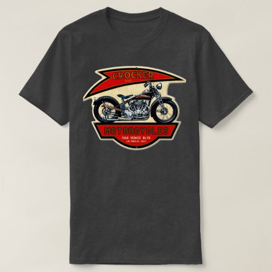 The Crocker Motorcycles 1346  Tシャツ (デザイン正面)