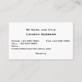 The Cross at Evening Sky religious 名刺 (裏面)