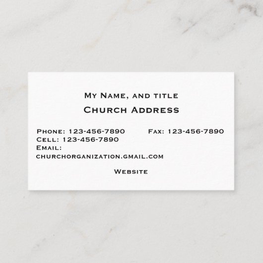 The Cross at Evening Sky religious 名刺 (裏面)