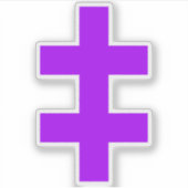 The Cross Of Lorraine (purple) シール (正面)