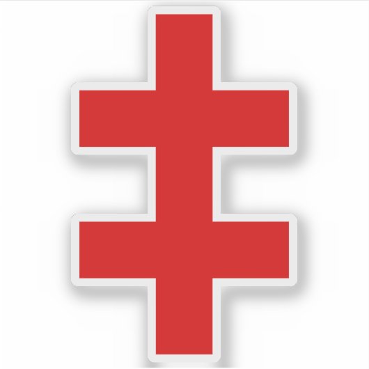 The Cross Of Lorraine (red) シール (正面)