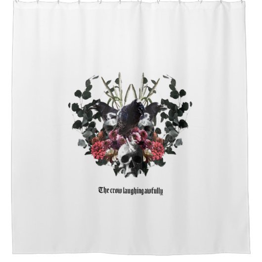 The Crow Laughing Awfully シャワーカーテン (正面)