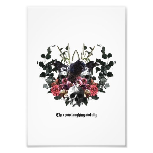 The Crow Laughing Awfully フォトプリント (正面)