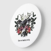 The Crow Laughing Awfully ラージ壁時計 (傾斜)