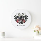 The Crow Laughing Awfully ラージ壁時計 (ホーム)