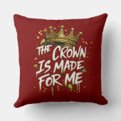 The Crown Is Made For Me Gold Crown Decorative  クッション (裏面)