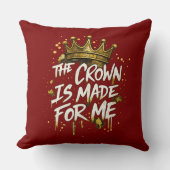 The Crown Is Made For Me Gold Crown Decorative  クッション (正面)