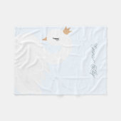 The Crowned Swan フリースブランケット (正面(横))