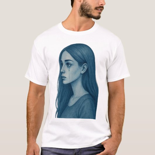The crying blue beauty tシャツ (正面)
