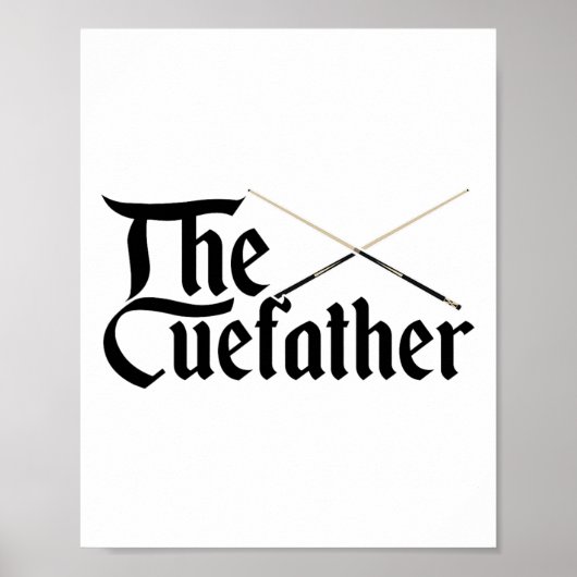 The Cuefather Billard Snooker Pool Billardplayer C ポスター (正面)