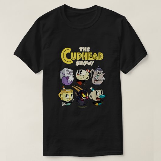The Cuphead Showグループポスターロゴ Tシャツ (デザイン正面)
