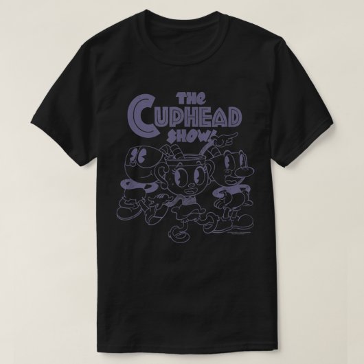 The Cuphead Show Group Sketch Light Outlineポスター Tシャツ (デザイン正面)