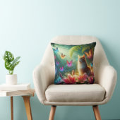 The Curious Cat & Her Butterflies クッション (椅子)