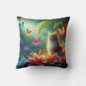 The Curious Cat & Her Butterflies クッション (裏面)