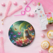 The Curious Cat & Her Butterflies ペーパープレート (パーティー)