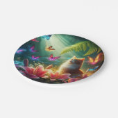 The Curious Cat & Her Butterflies ペーパープレート (アングル)