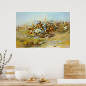 The Custer Fight Charles Marion Russell 1903 ポスター (キッチン)