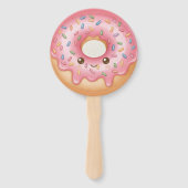 "The Cute Donut" – Sweet and Festive Illustration  ハンドファン (裏面)
