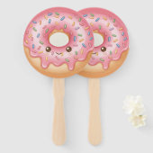 "The Cute Donut" – Sweet and Festive Illustration  ハンドファン (正面&裏面)