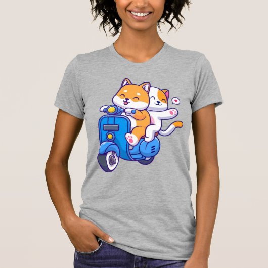 The Cute Shiba Couple Tシャツ (正面)