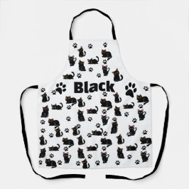 The Cutest Black Cat Apron Gift for Cat Lovers エプロン
