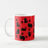 The Cutest Black Cat Mug Gift for Cat Lovers コーヒーマグカップ (左)